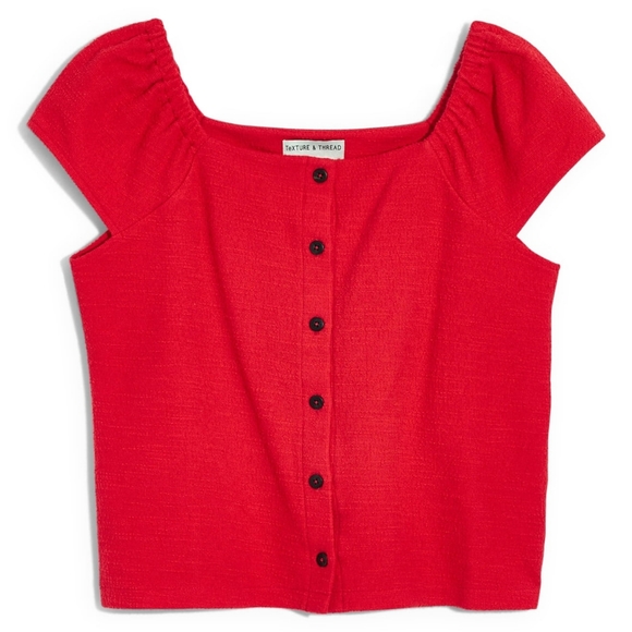 Madewell Tops - 🍓HP🍓NWT Madewell Texture & Thread Button Front Top
